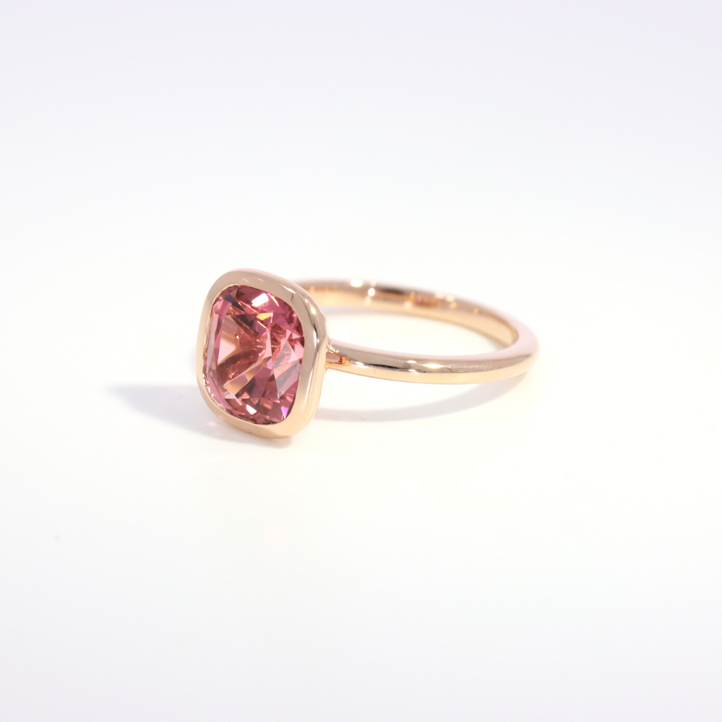 Ring Peony pink tourmaline