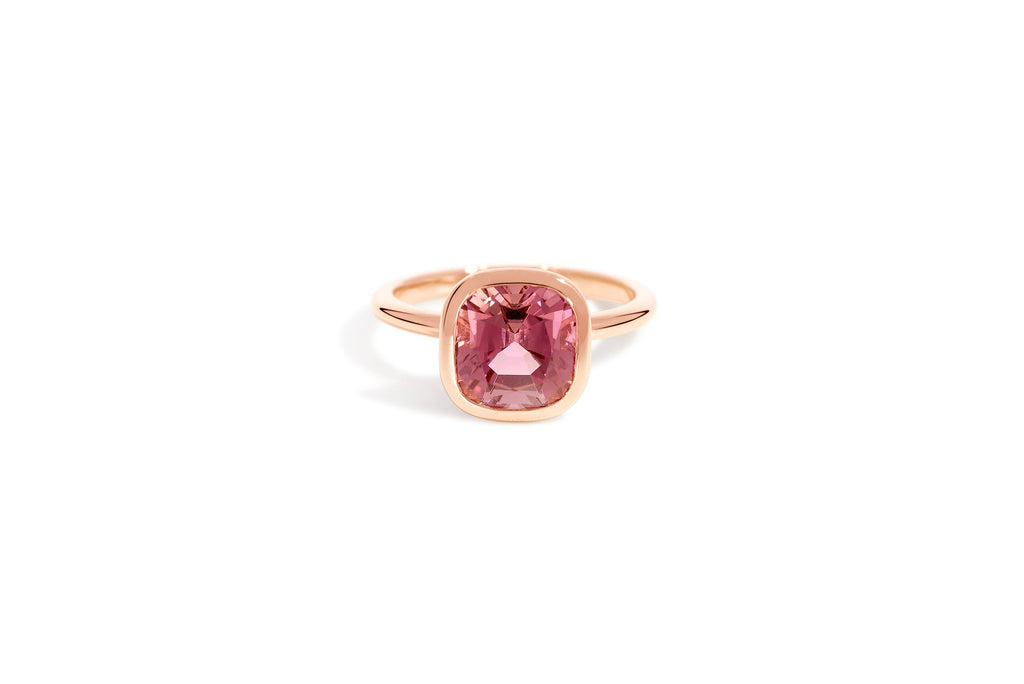 Ring Peony pink tourmaline