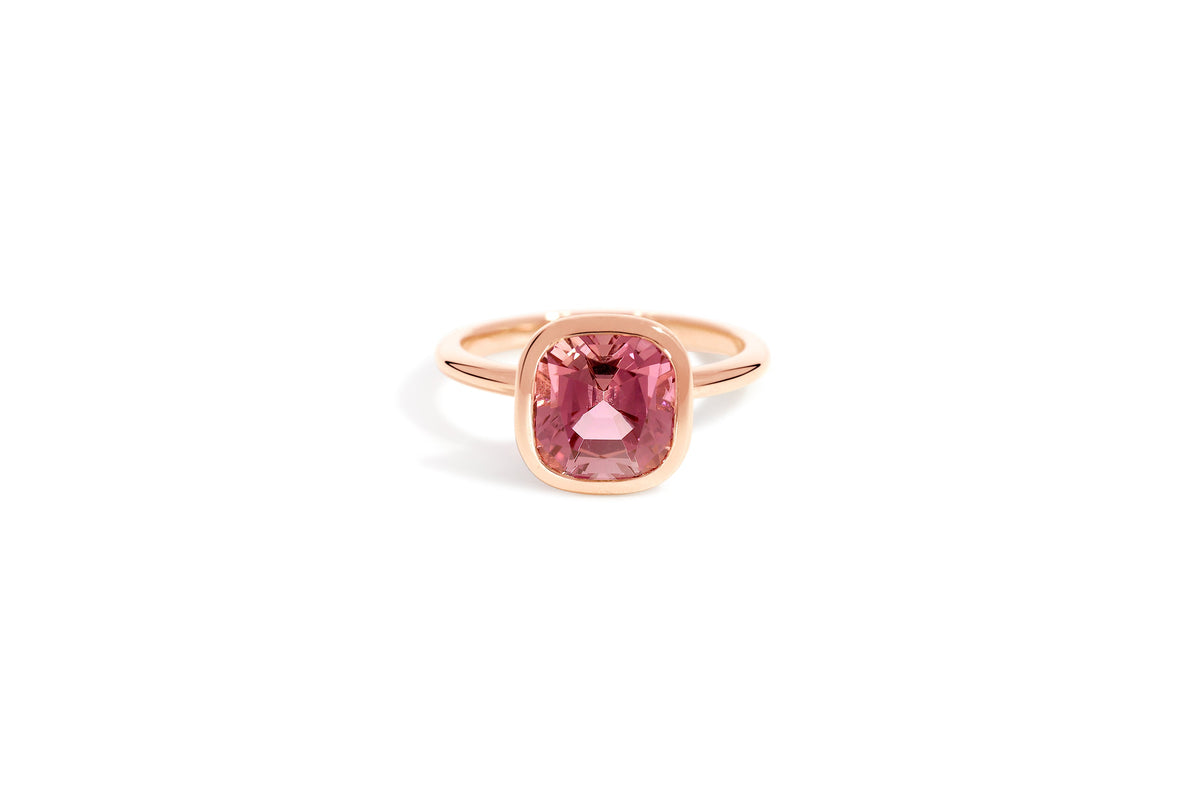 Ring Peony pink tourmaline
