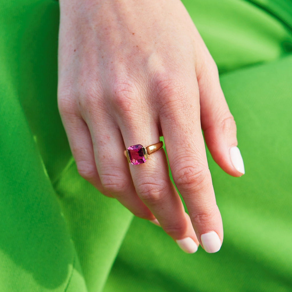 Ring LIBRA pink tourmaline.