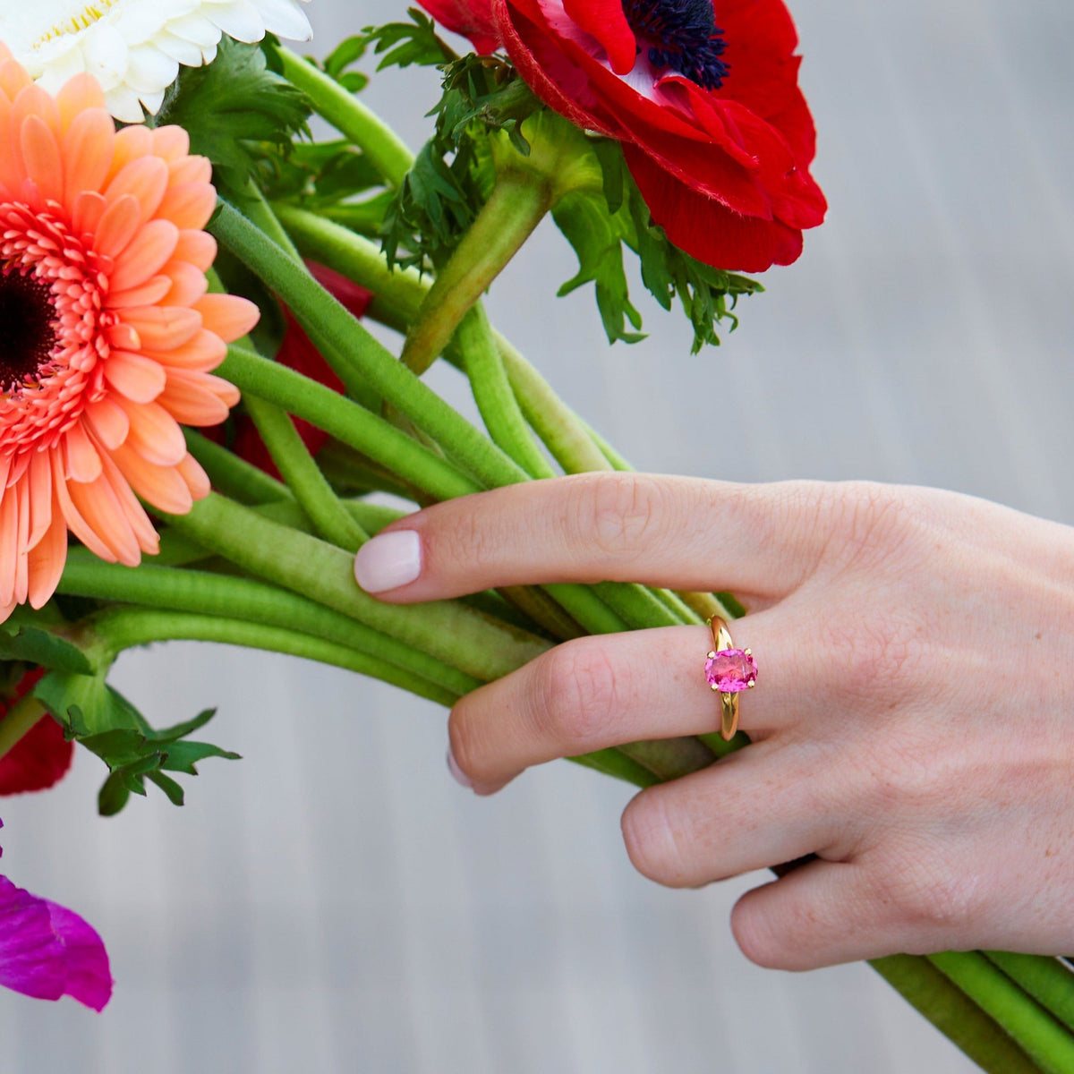 Ring NATURAE pink tourmaline.