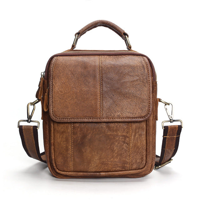 Genuine Leather Shoulder Bags - Dark