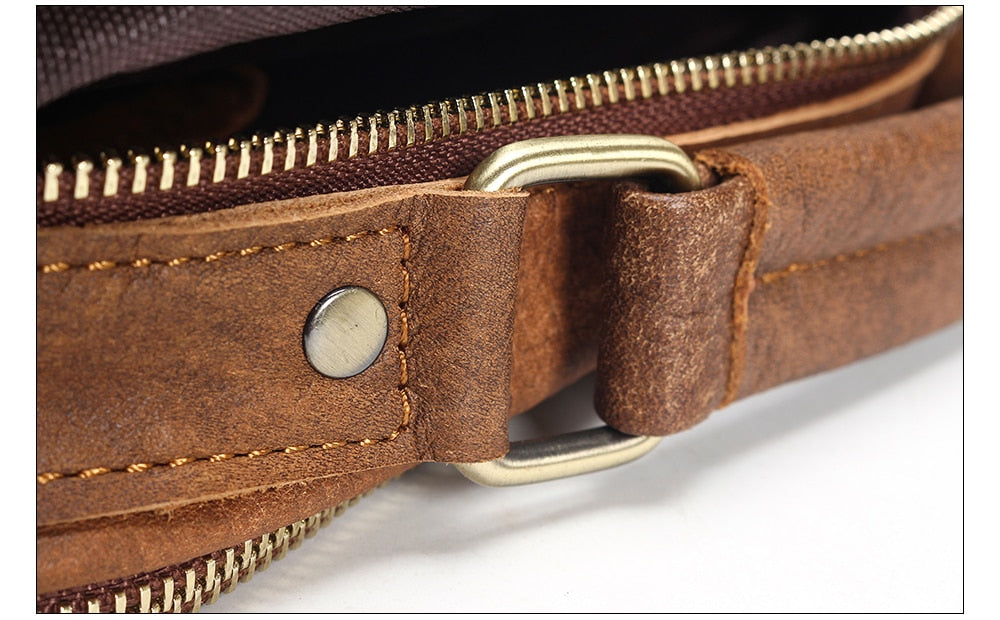 Genuine Leather Shoulder Bags - Dark
